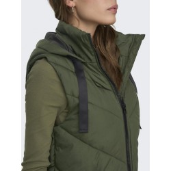 JDY Skylar Padded Hood Vest - Forest Night