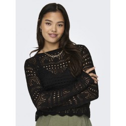 JDY Sun Lay Strik Pullover - Sort