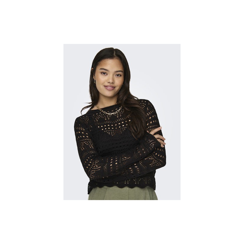 JDY Sun Lay Strik Pullover - Sort