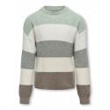 KIDS ONLY Sandy Stribet Pullover - Silt green