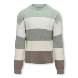 KIDS ONLY Sandy Stribet Pullover - Silt green