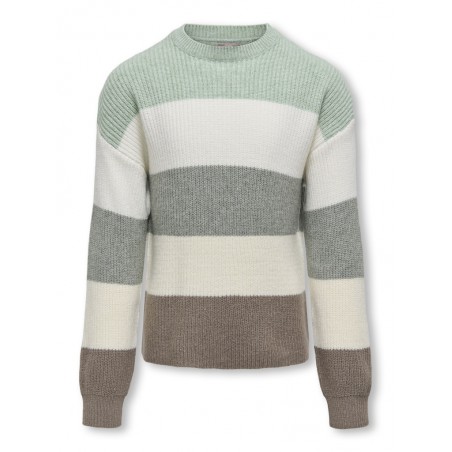 KIDS ONLY Sandy Stribet Pullover - Silt green