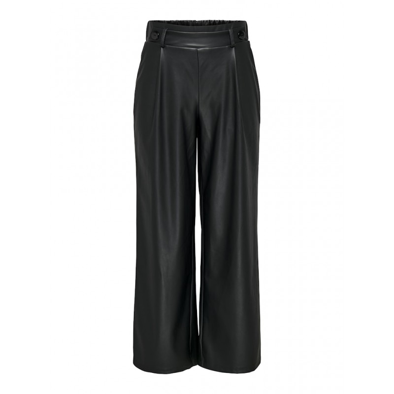 JDY Soya Faux Leather Geggo Bukser - Sort