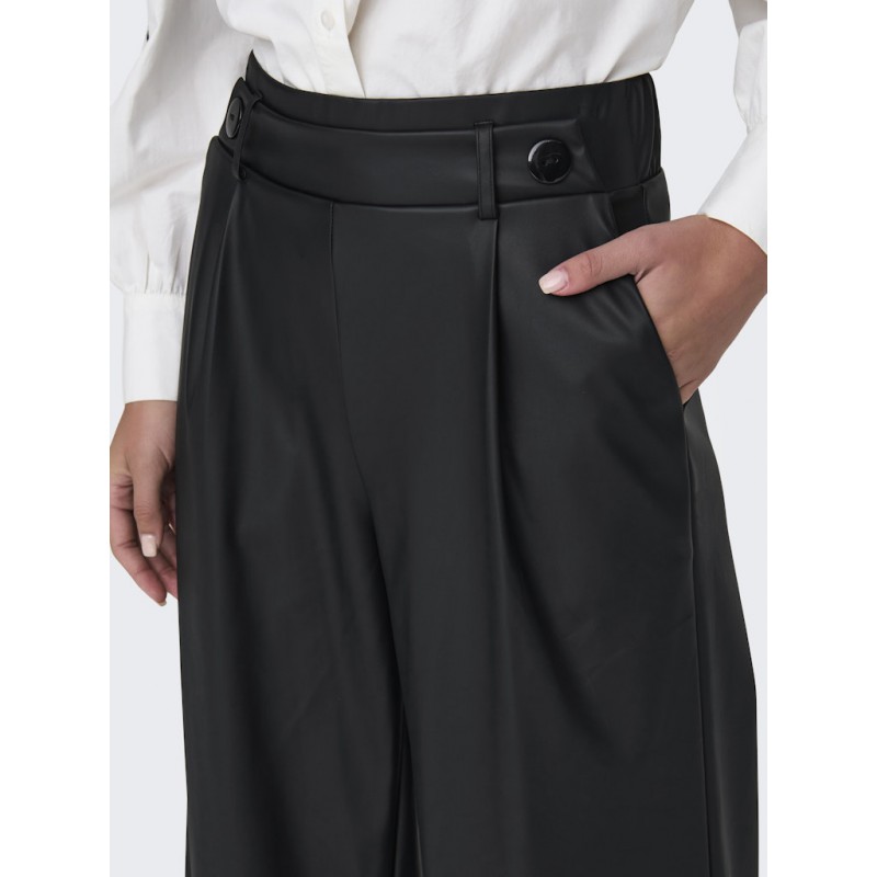 JDY Soya Faux Leather Geggo Bukser - Sort