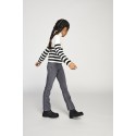 KIDS ONLY Franca Half Zip L/S Stribet Strik - Cloud Dancer