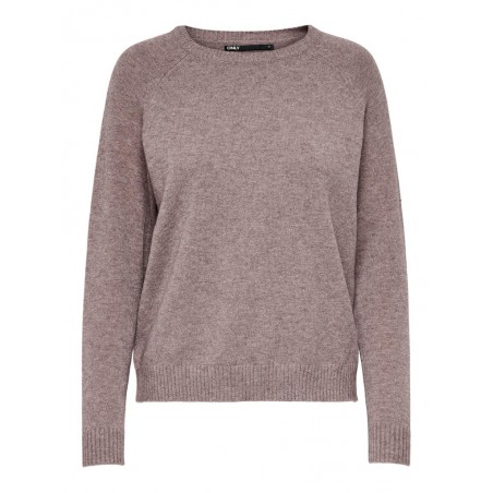 ONLY Lesly Kings L/S Strik Pullover - Rose Brown
