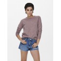 ONLY Lesly Kings L/S Strik Pullover - Rose Brown