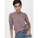 ONLY Lesly Kings L/S Strik Pullover - Rose Brown