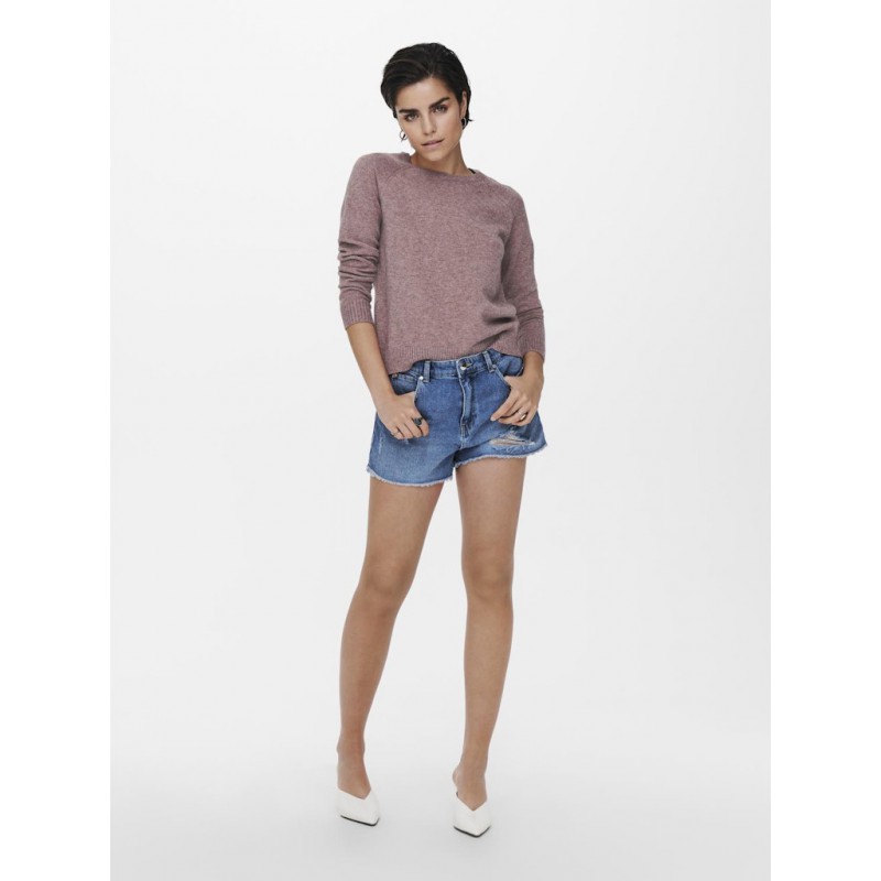 ONLY Lesly Kings L/S Strik Pullover - Rose Brown