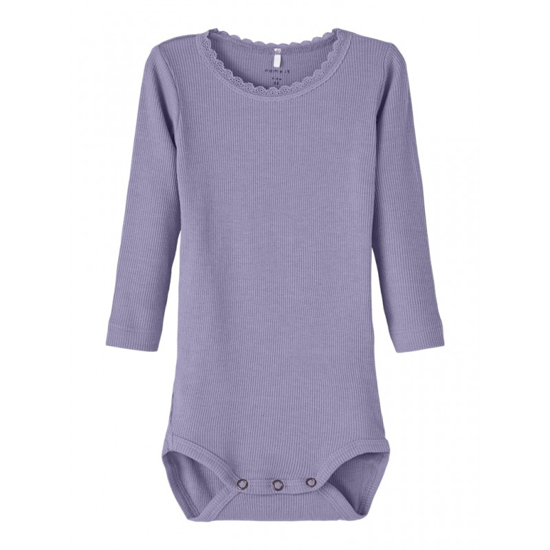 NAME IT Baby L/S Bodystocking | Økologisk Bomuld | Shop trygt her!