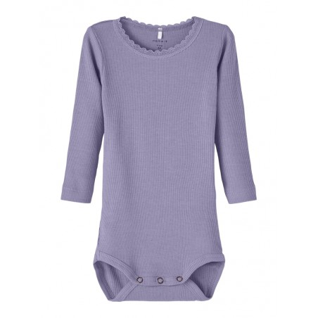NAME IT Baby L/S Bodystocking | Økologisk Bomuld | Shop trygt her!