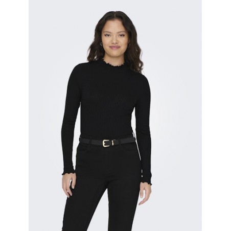 JDY Fransiska L/S Bluse - Sort