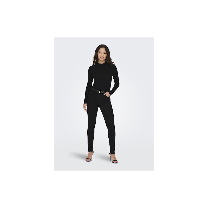 JDY Fransiska L/S Bluse - Sort