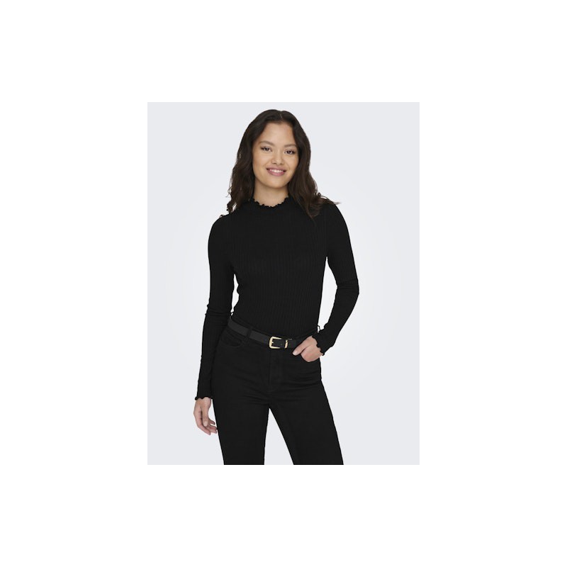 JDY Fransiska L/S Bluse - Sort