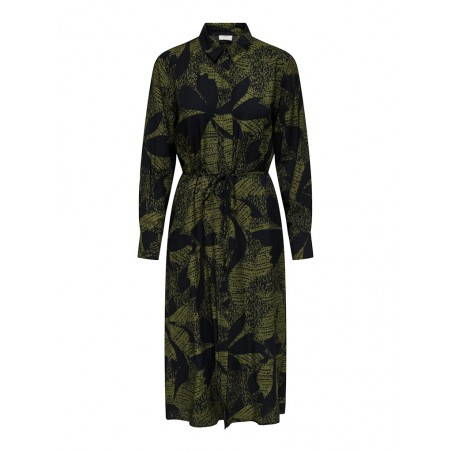 JDY Liza Midi Skjorte Kjole - Winter Moss