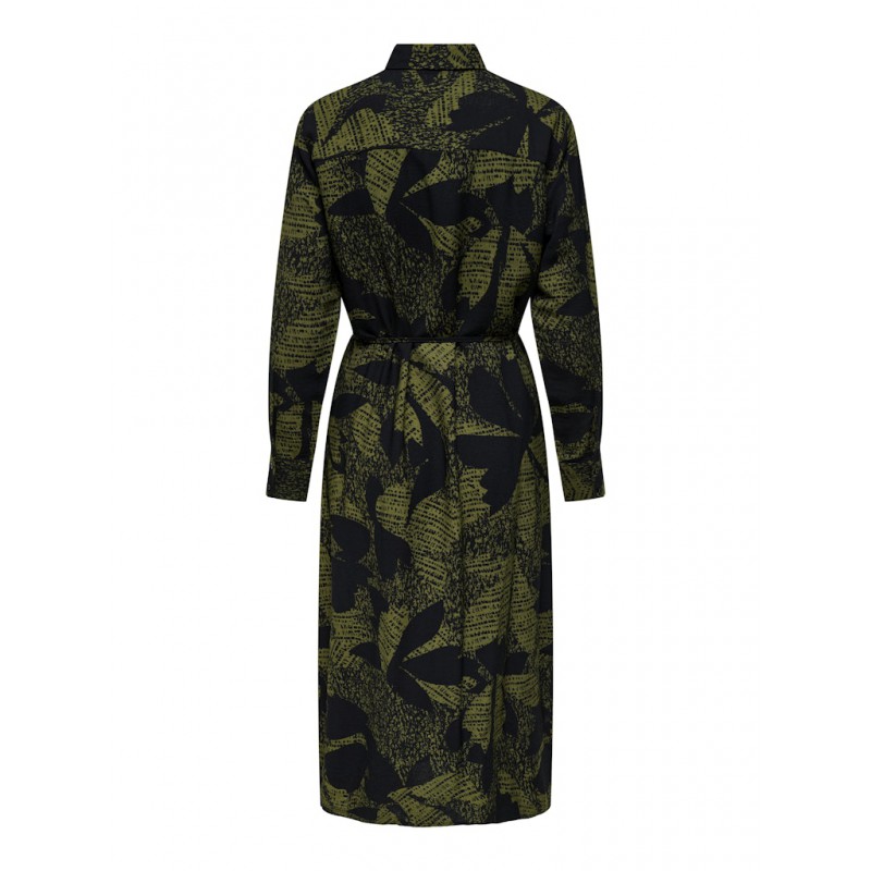 JDY Liza Midi Skjorte Kjole - Winter Moss