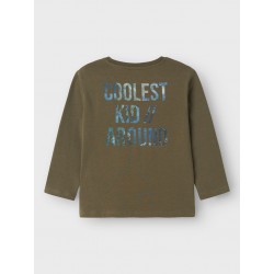 NAME IT Mini Ojver Regular L/S Top - Tea Leaf