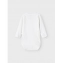 NAME IT Baby Roxo L/S Bodystocking - Bright White