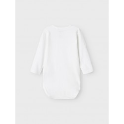 NAME IT Baby Roxo L/S Bodystocking - Bright White