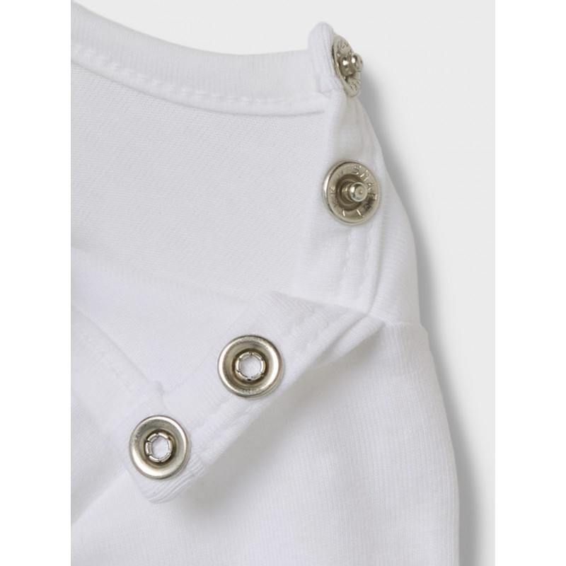 NAME IT Baby Roxo L/S Bodystocking - Bright White