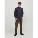 JACK & JONES Klassisk Melange Skjorte - Navy Blazer