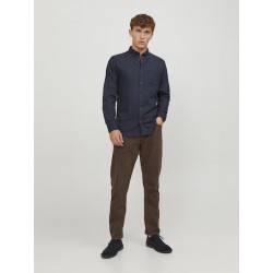 JACK & JONES Klassisk Melange Skjorte - Navy Blazer