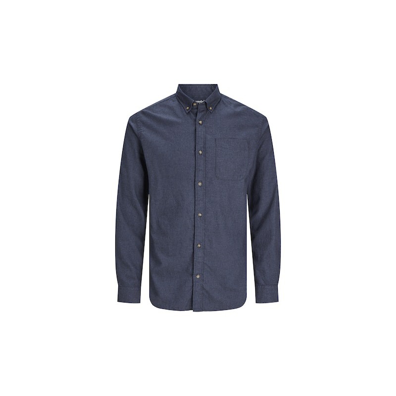 JACK & JONES Klassisk Melange Skjorte - Navy Blazer