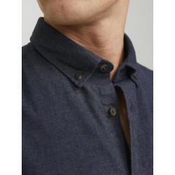 JACK & JONES Klassisk Melange Skjorte - Navy Blazer