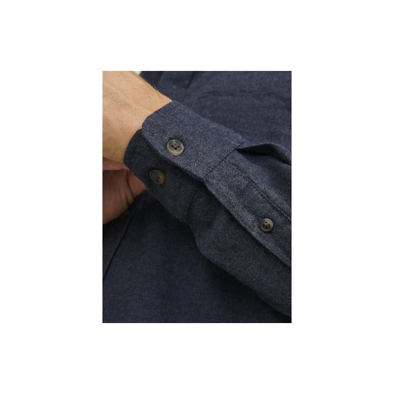 JACK & JONES Klassisk Melange Skjorte - Navy Blazer