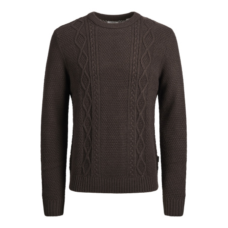 JACK & JONES Jrebjosh Knit Crew Neck - Mulch
