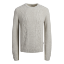 JACK & JONES Jrebjosh Knit Crew Neck - Hvid Melange