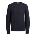 JACK & JONES Jrebjosh Knit Crew Neck - Navy Blazer