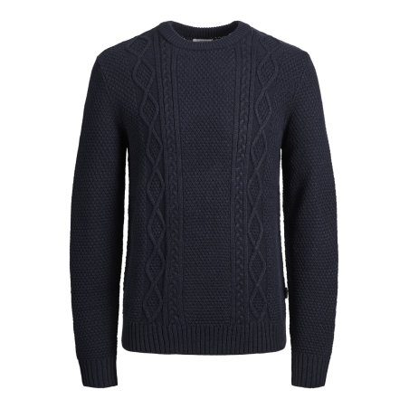 JACK & JONES Jrebjosh Knit Crew Neck - Navy Blazer