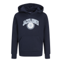 JACK & JONES JUNIOR Jjkam Varsity Branding Sweat Hood Junior - Sky Captain