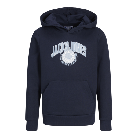 JACK & JONES JUNIOR Jjkam Varsity Branding Sweat Hood Junior - Sky Captain