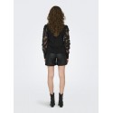 JDY Fairview L/S Bluse Med Blondeærmer - Sort