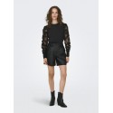JDY Fairview L/S Bluse Med Blondeærmer - Sort