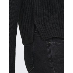JDY Justy Slit Pullover - Sort