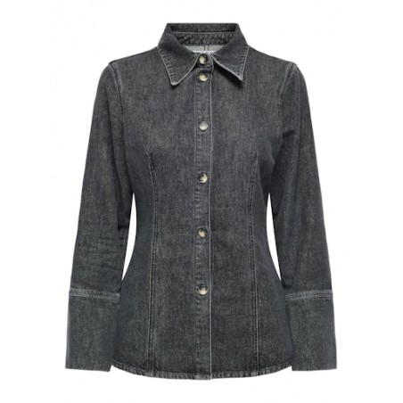 ONLY Nara L/S Denim Skjorte - Washed Black