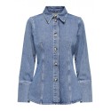 ONLY Nara L/S Denim Skjorte - Medium Blue Denim