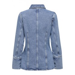 ONLY Nara L/S Denim Skjorte - Medium Blue Denim