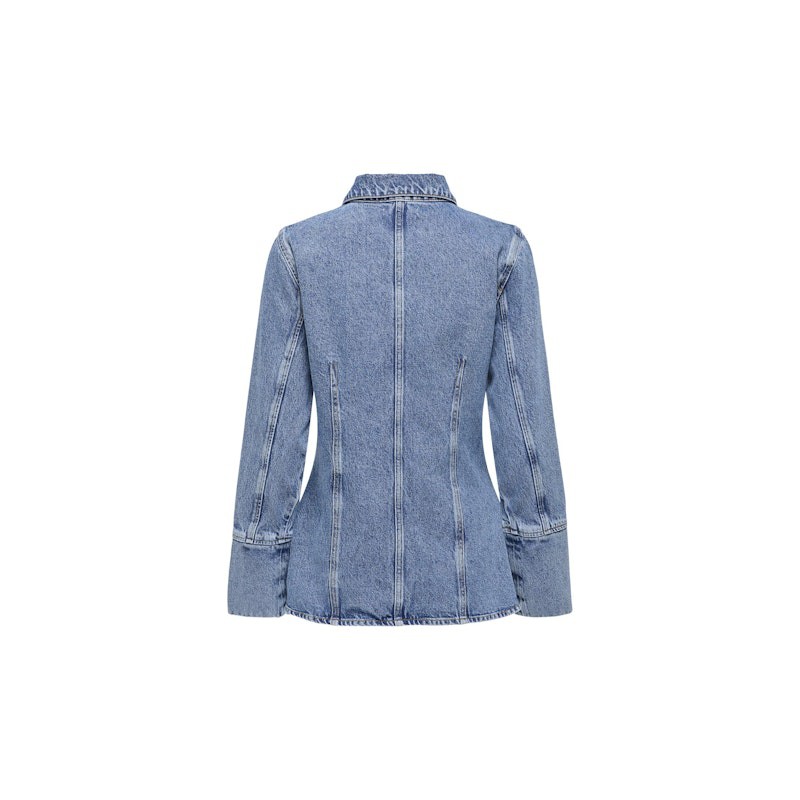 ONLY Nara L/S Denim Skjorte - Medium Blue Denim