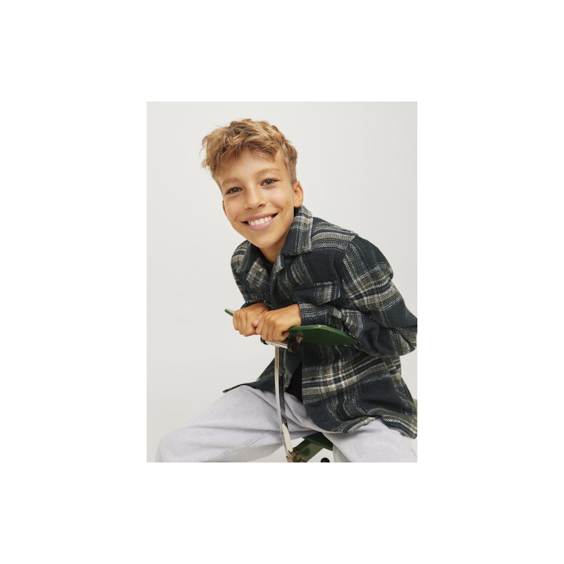 JACK & JONES Junior Vesterbro Ternet Oversize Overskjorte - Forest River