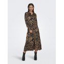JDY Judy Midi Skjorte Kjole - Brown Sugar/Leo