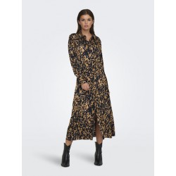JDY Judy Midi Skjorte Kjole - Brown Sugar/Leo