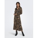 JDY Judy Midi Skjorte Kjole - Brown Sugar/Leo