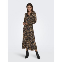 JDY Judy Midi Skjorte Kjole - Brown Sugar/Leo