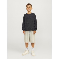 JACK & JONES Junior Jones Strik Crew Neck - Asphalt