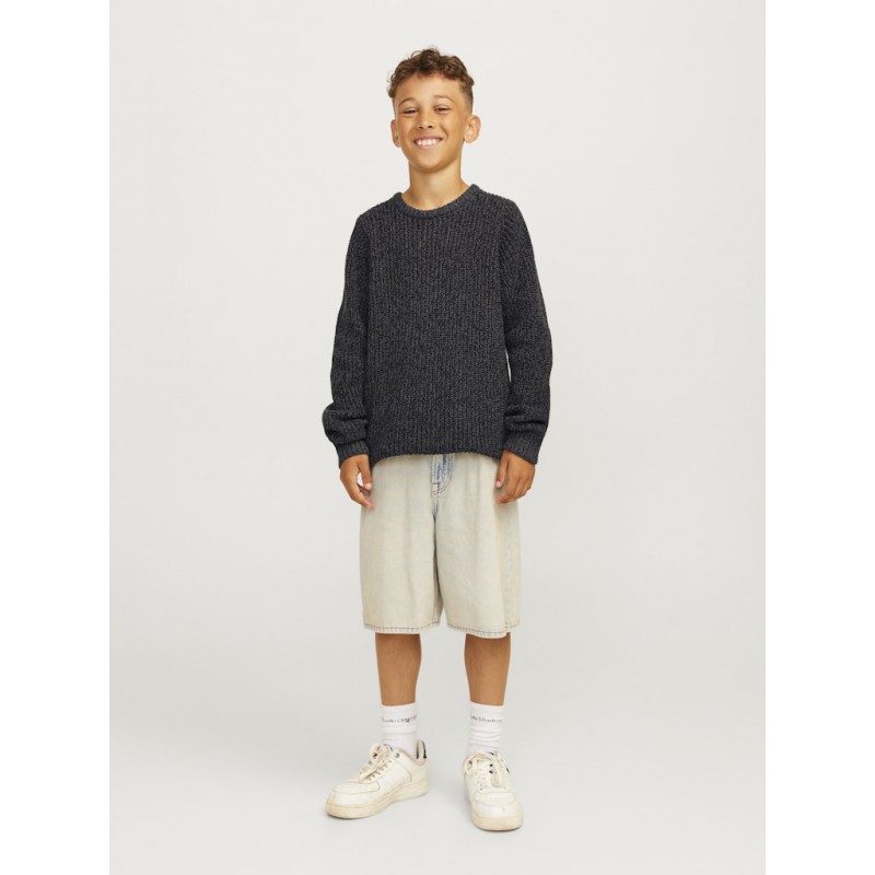 JACK & JONES Junior Jones Strik Crew Neck - Asphalt