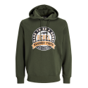 JACK & JONES Jrebcasper Sweat Hood - Kombu Green